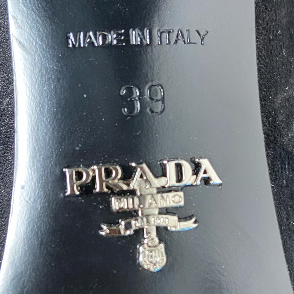SOLD Prada Black Suede Mules Size 39 - Picture 13 of 14